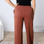 Luca Scuba Wide-leg Sweatpants - Chestnut