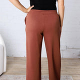 Luca Scuba Wide-leg Sweatpants - Chestnut