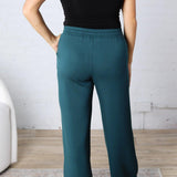 Luca Scuba Wide-leg Sweatpants - Deep Green