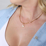 Lulu Layering Paperclip Necklace - Gold - Baubles + Bobbies