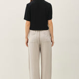 Lumi Linen Blend Wide Leg Pants - Pebble