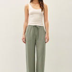 Lumi Linen Blend Wide Leg Pants - Spruce