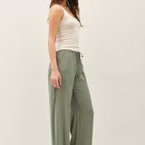 Lumi Linen Blend Wide Leg Pants - Spruce