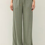 Lumi Linen Blend Wide Leg Pants - Spruce