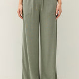 Lumi Linen Blend Wide Leg Pants - Spruce