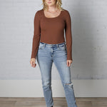 Luna Mid Rise Distressed Crop Straight by Vervet - Swing Jazz Wash - FINAL SALE