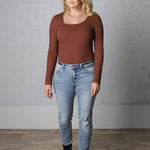 Luna Mid Rise Distressed Crop Straight by Vervet - Swing Jazz Wash - FINAL SALE