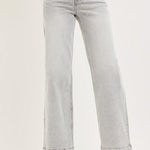 Lydia Light Grey Wide Leg Ankle Jeans – Risen Denim