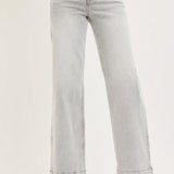 Lydia Light Grey Wide Leg Ankle Jeans – Risen Denim