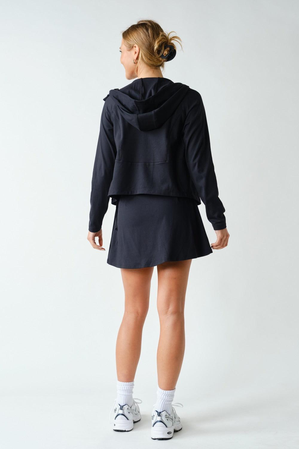 Lydia Venice Zip-Up Hooded Jacket - Black