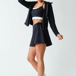 Lydia Venice Zip-Up Hooded Jacket - Black