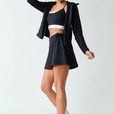 Lydia Venice Zip-Up Hooded Jacket - Black