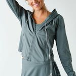 Lydia Venice Zip-Up Hooded Jacket - Eucalyptus