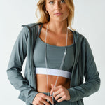 Lydia Venice Zip-Up Hooded Jacket - Eucalyptus
