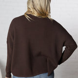 Lydian Waffle Textured Sweater - Cacao