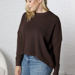 Lydian Waffle Textured Sweater - Cacao