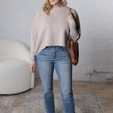 Lydian Waffle Textured Sweater - Stone