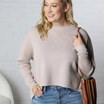 Lydian Waffle Textured Sweater - Stone