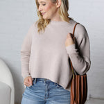 Lydian Waffle Textured Sweater - Stone FINAL SALE