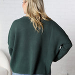 Lydian Waffle Textured Sweater - Trekking Green