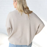 Lydian Waffle Textured Sweater - Warm Grey FINAL SALE