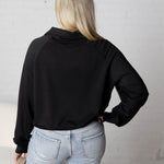 Lyra Half Zip Pocket Sweatshirt - Black