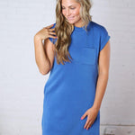 Mabel Crew Neck Cap Sleeve Mini Dress