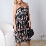 Madeleine Black Floral Maxi Dress