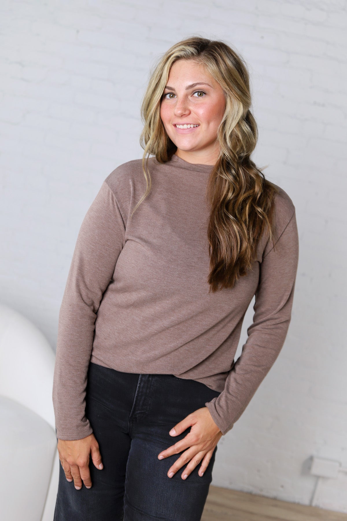 Maelie Mock Neck Top