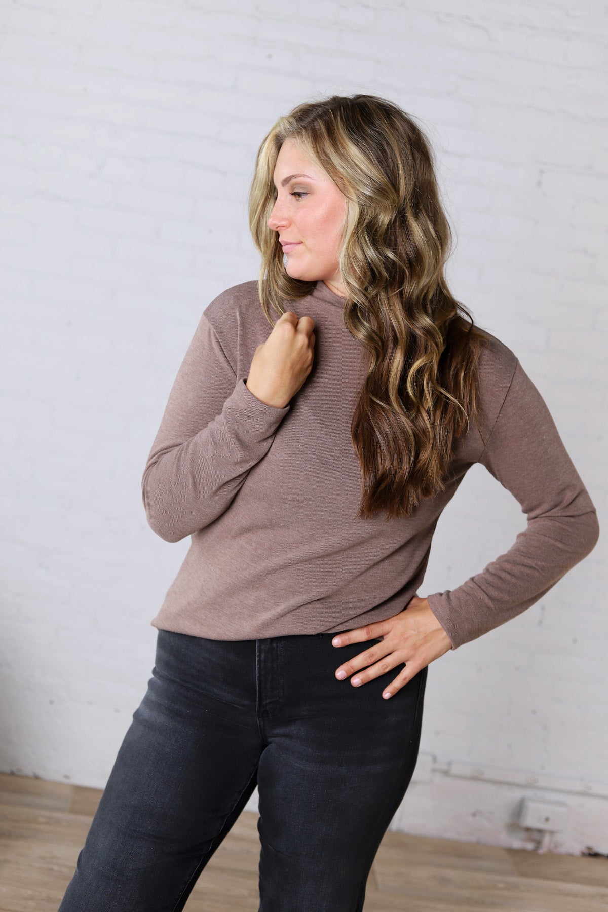 Maelie Mock Neck Top