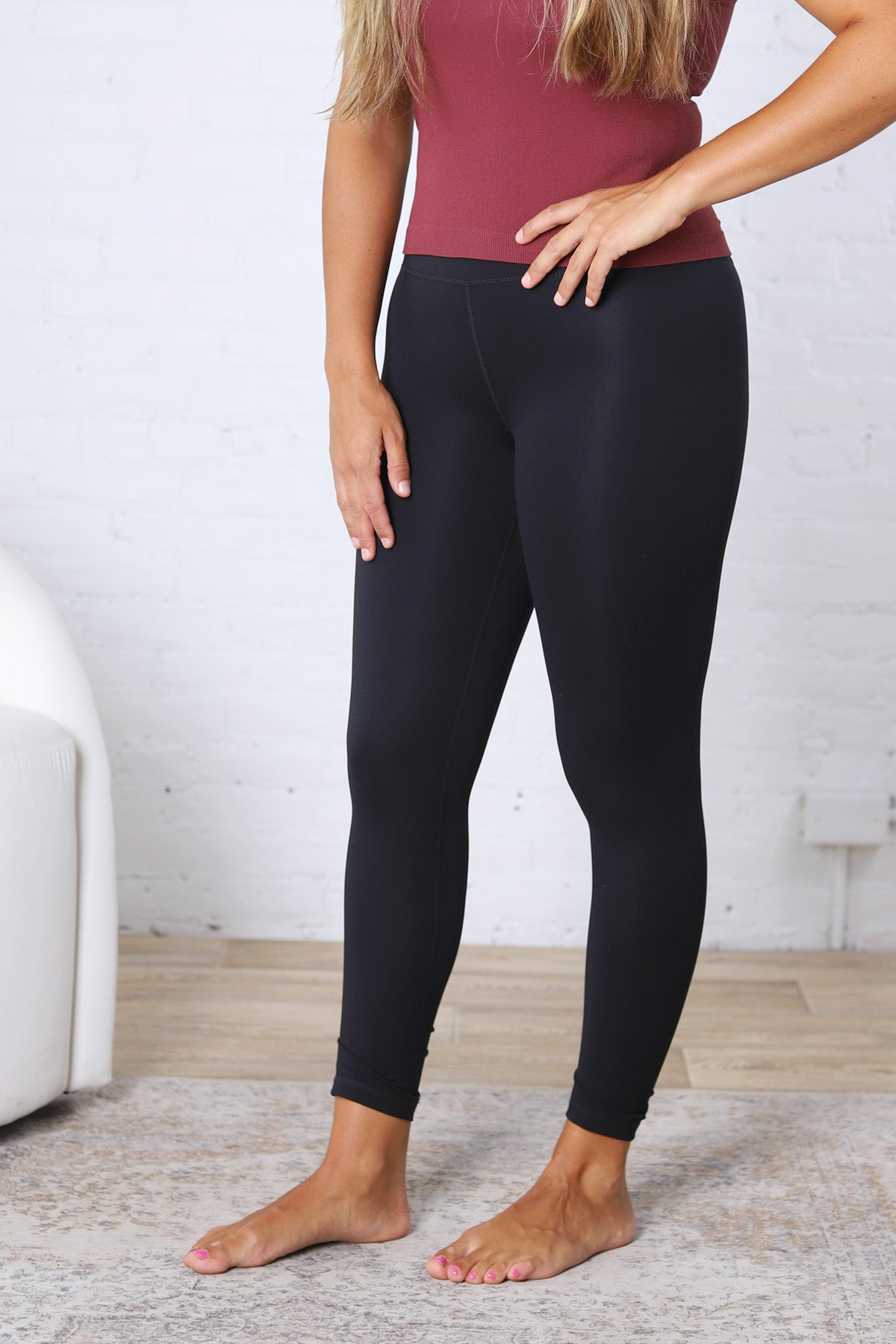 Maelle Cloud Light Contour High-Waisted Leggings - Black