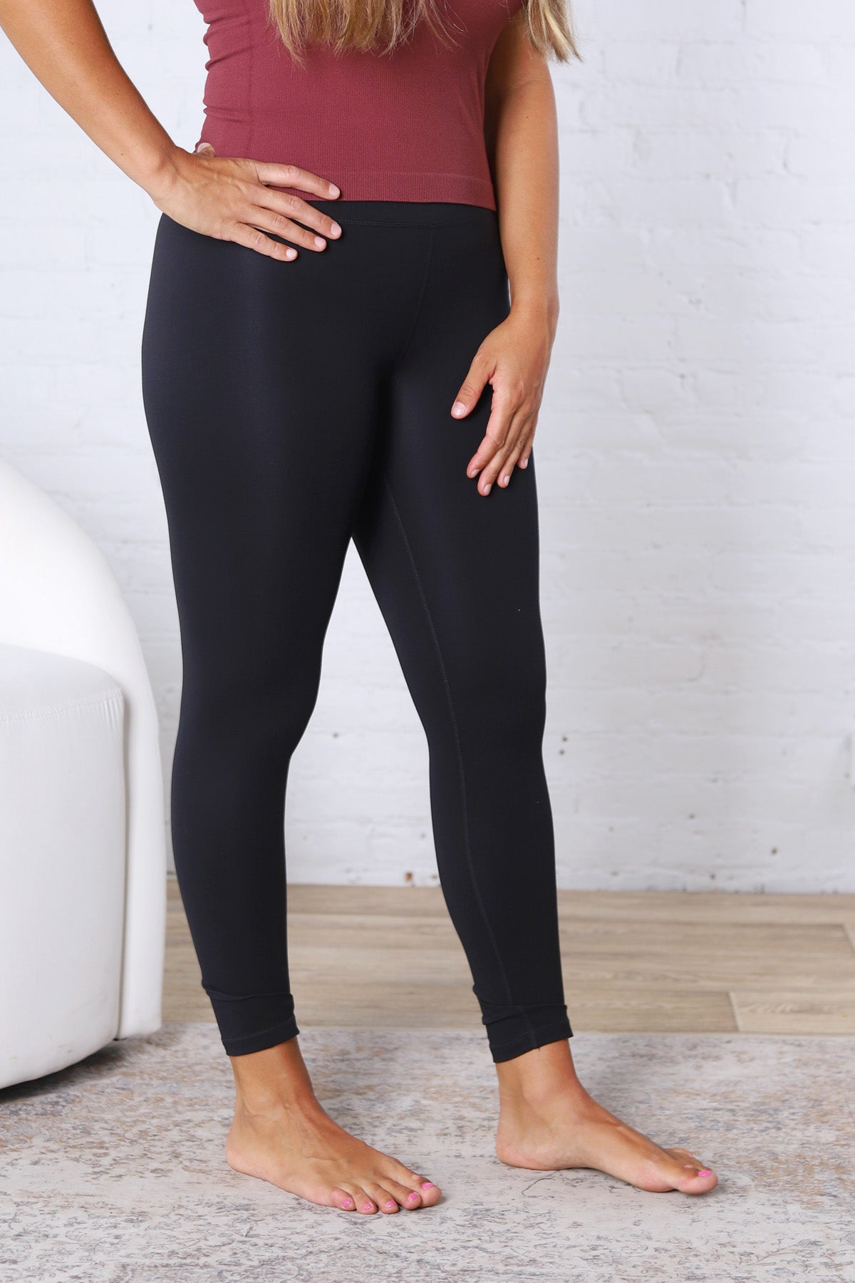 Maelle Cloud Light Contour High-Waisted Leggings - Black