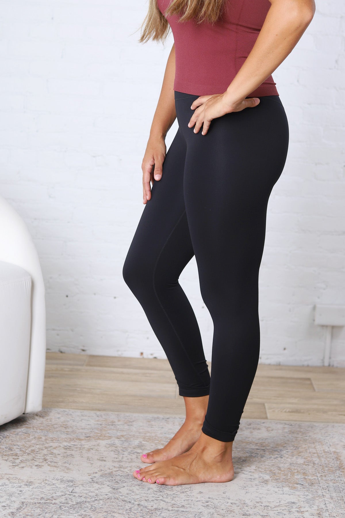 Maelle Cloud Light Contour High-Waisted Leggings - Black