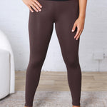 Maelle Cloud Light Contour High-Waisted Leggings - Coffee Bean