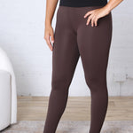 Maelle Cloud Light Contour High-Waisted Leggings - Coffee Bean