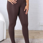 Maelle Cloud Light Contour High-Waisted Leggings - Coffee Bean