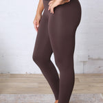 Maelle Cloud Light Contour High-Waisted Leggings - Coffee Bean