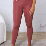 Maelle Cloud Light Contour High-Waisted Leggings - Rosewood