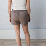 Maelyn Cocoa Twill Shorts - Final Sale