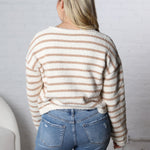 Maelys Basic Striped Knit Sweater - Taupe