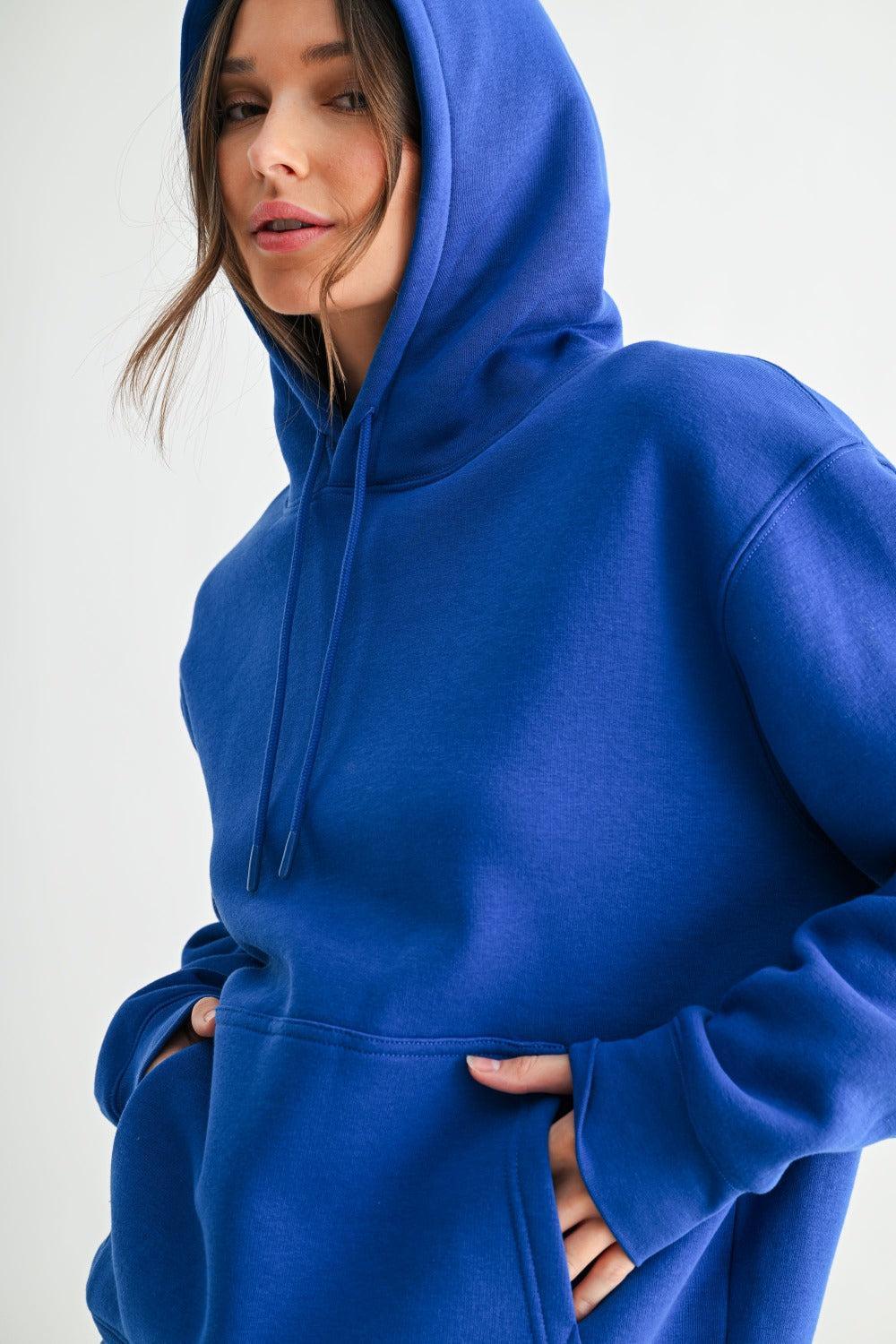 Maerin Drop Shoulder Hoodie - Deep Indigo