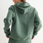 Maerin Drop Shoulder Hoodie - Eldergreen