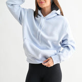 Maerin Drop Shoulder Hoodie - Halogen Blue