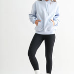 Maerin Drop Shoulder Hoodie - Halogen Blue