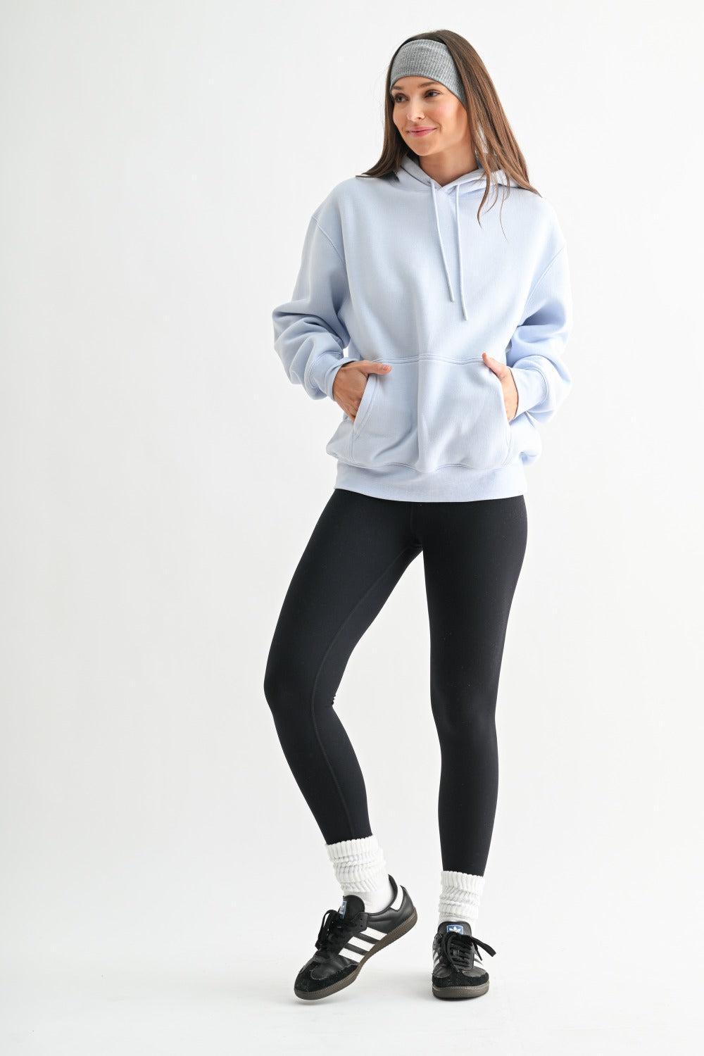 Maerin Drop Shoulder Hoodie - Halogen Blue