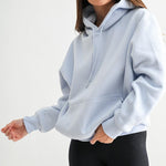 Maerin Drop Shoulder Hoodie - Halogen Blue