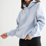 Maerin Drop Shoulder Hoodie - Halogen Blue