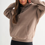 Maerin Drop Shoulder Hoodie - Silken Taupe
