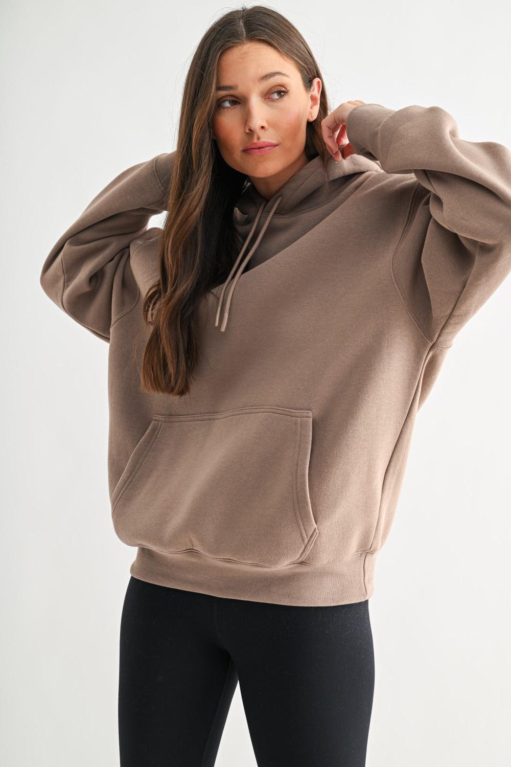 Maerin Drop Shoulder Hoodie - Silken Taupe