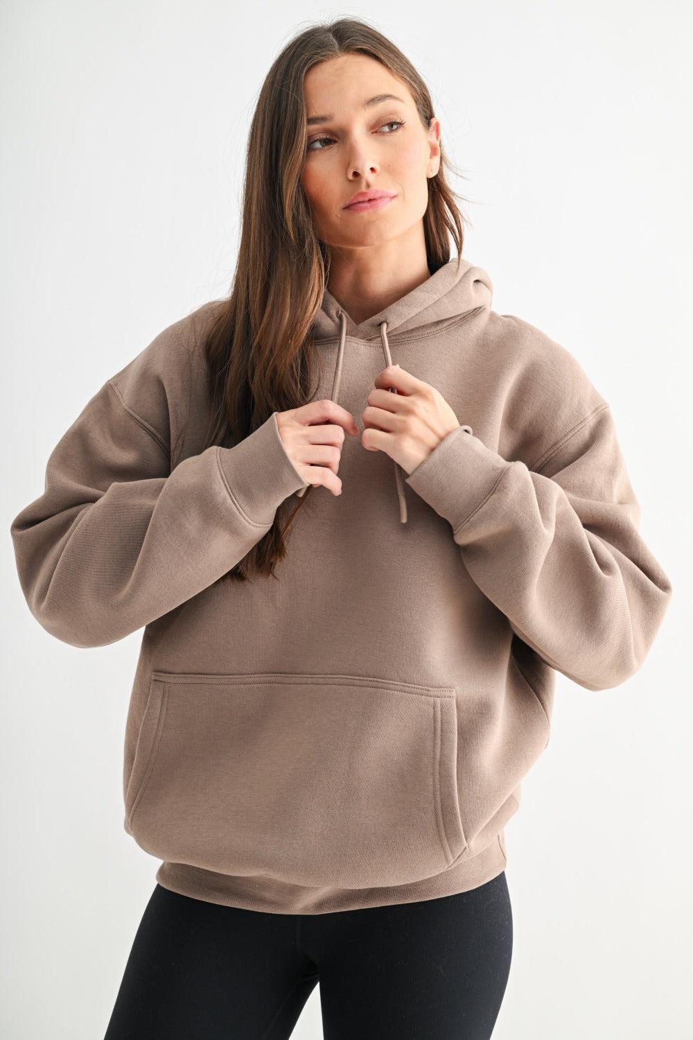 Maerin Drop Shoulder Hoodie - Silken Taupe FINAL SALE